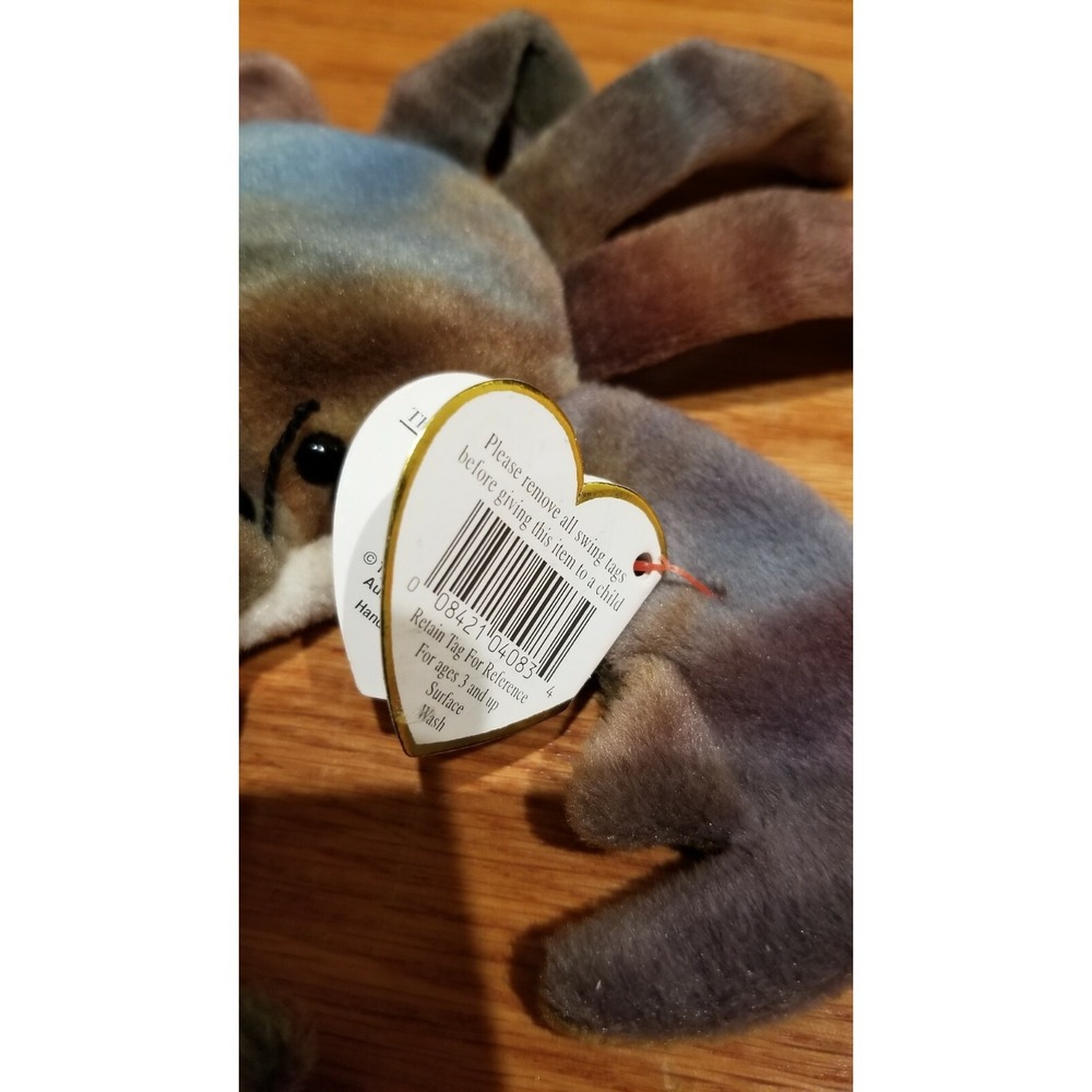 Ty Beanie Baby Claude the Crab w/ Tag Errors Plush Toy Rare PVC New Retired 1996 - Picture 5 of 5